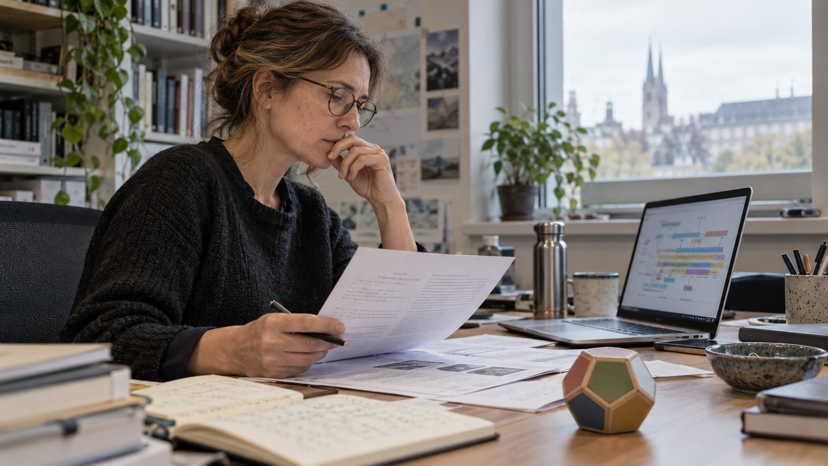 Wissenschaftlerin-beim-arbeiten-mit-automatischer-Zeit-und-Taetigkeitserfassung-von-TimeSpin